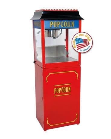 Red Paragon 1911 8 Ounce Popcorn Machine And Antique Cart Combo