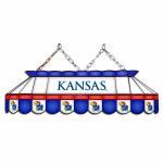 Kansas Jayhawks MVP 40" Tiffany Stained Glass Pool Table Lamp