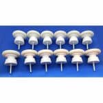 Bumper Pool Large White Post Set Of 12 | Stud Hole Mount