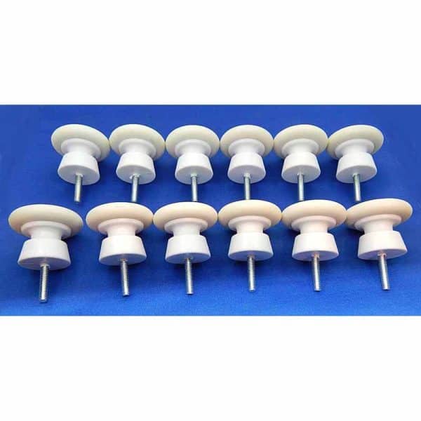 Bumper Pool Large White Post Set Of 12 | Stud Hole Mount | moneymachines.com