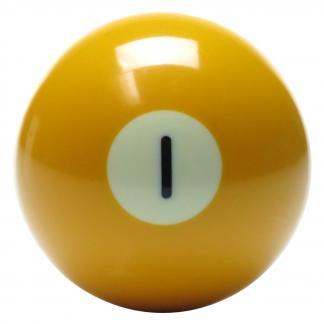 New Individual Number One (1) Billiard Pool Ball - Money Machines